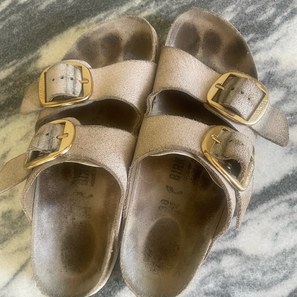 Birkenstock Sandals narrow - Gold buckles